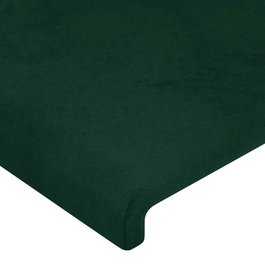 Tête de lit à LED Vert foncé 144x5x78/88 cm Velours - 5