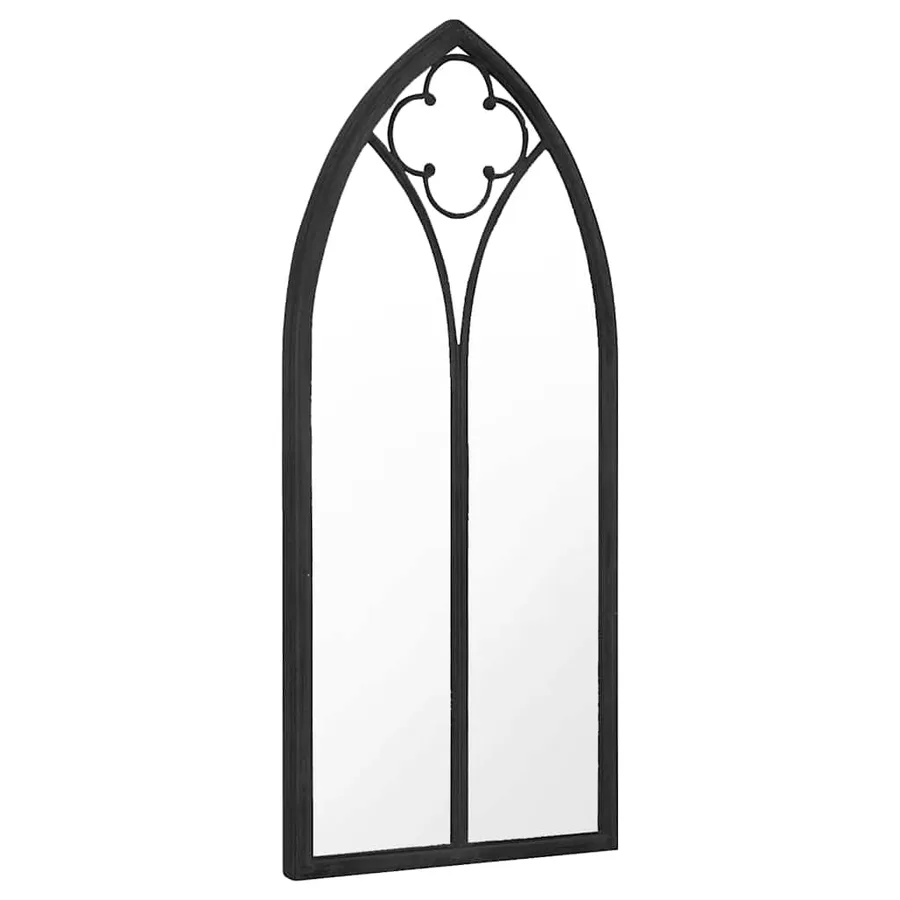 Miroir de jardin Noir 100x45 cm Fer pour utilisation extérieure - 2