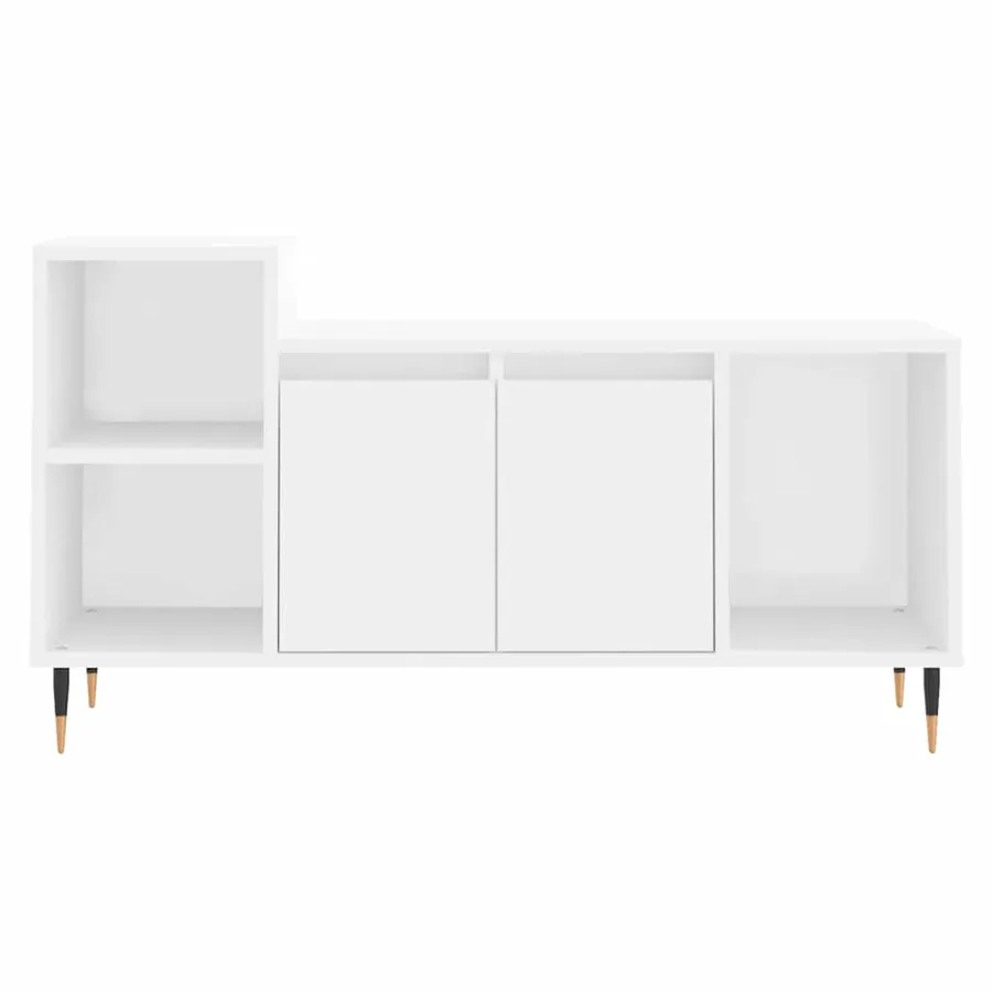 Meuble TV Blanc 100x35x55 cm Bois d'ingénierie - 5
