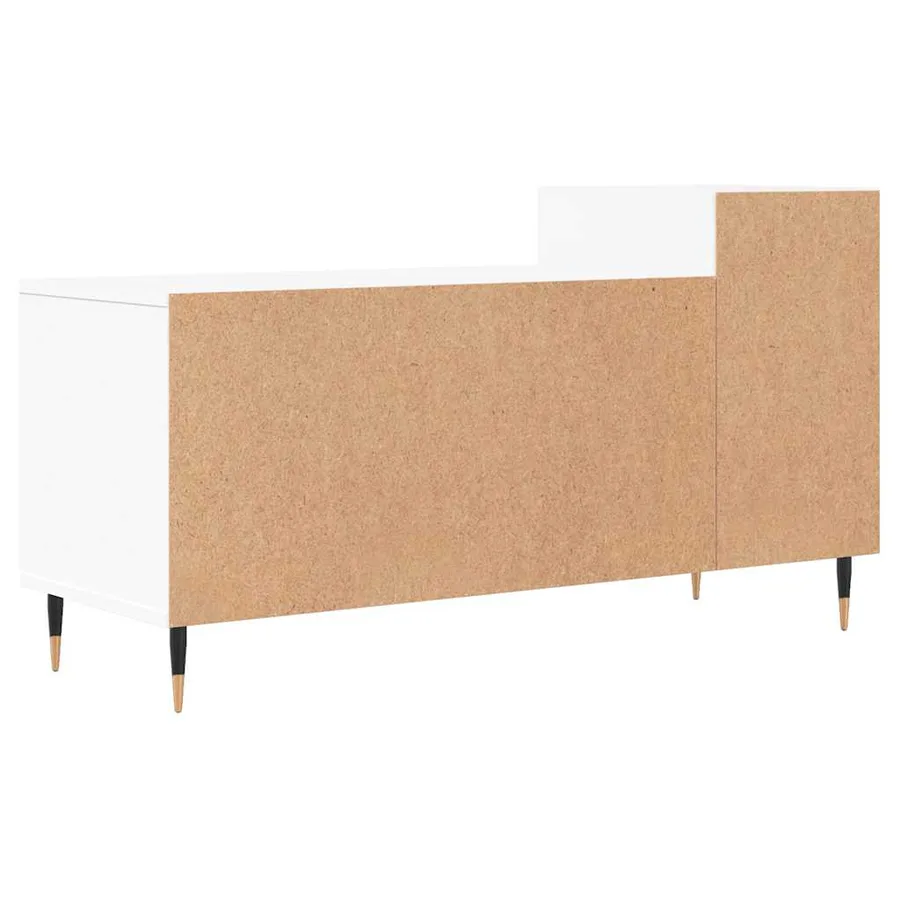 Meuble TV Blanc 100x35x55 cm Bois d'ingénierie - 8