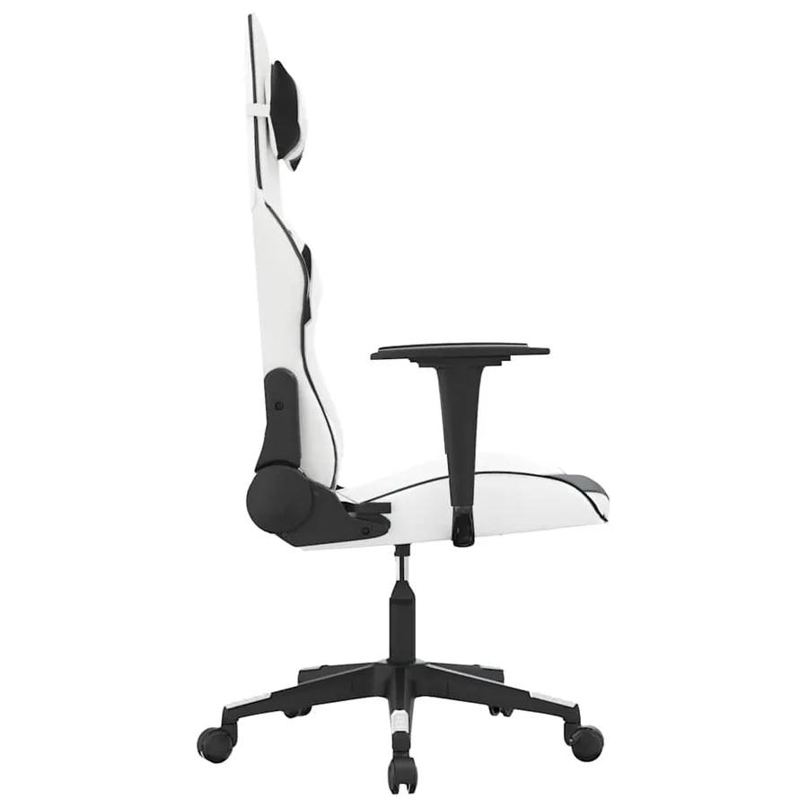 Chaise de jeu Blanc et noir Similicuir - 4