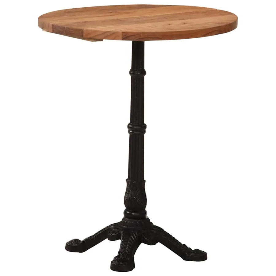 Table de bistro Ø60x76 cm Bois d'acacia massif - 2