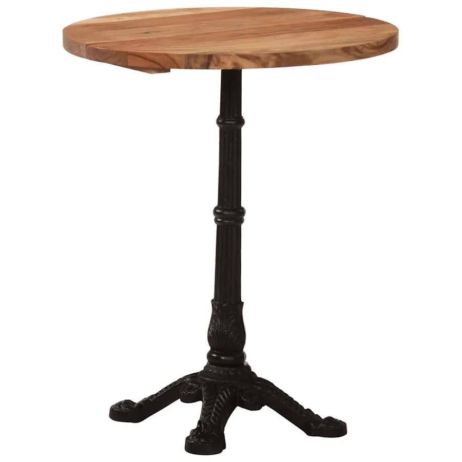 Table de bistro Ø60x76 cm Bois d'acacia massif - 3