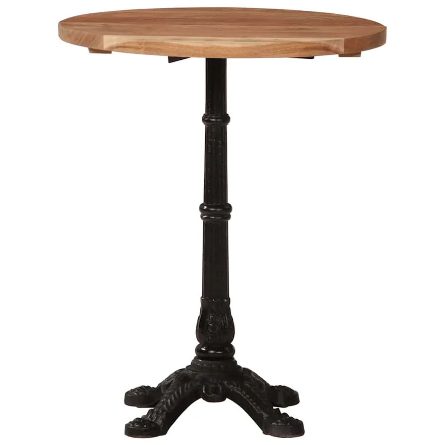 Table de bistro Ø60x76 cm Bois d'acacia massif - 4