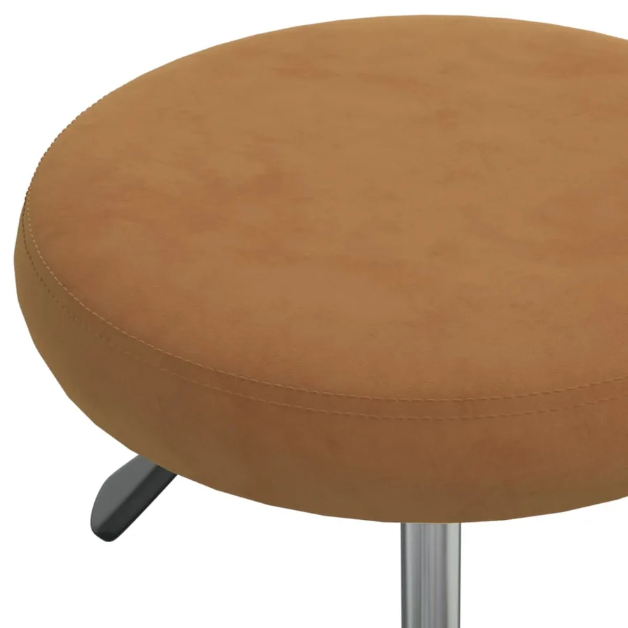 Chaise de salle à manger Marron Velours - 5
