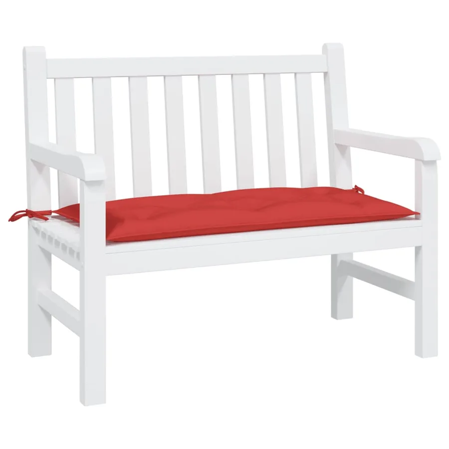 Coussin de banc de jardin rouge 110x50x7 cm tissu oxford - 3