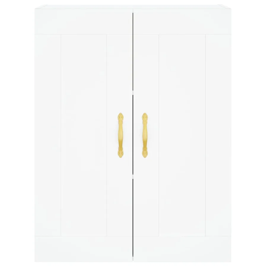 Buffet haut Blanc 69,5x34x180 cm Bois d'ingénierie - 5