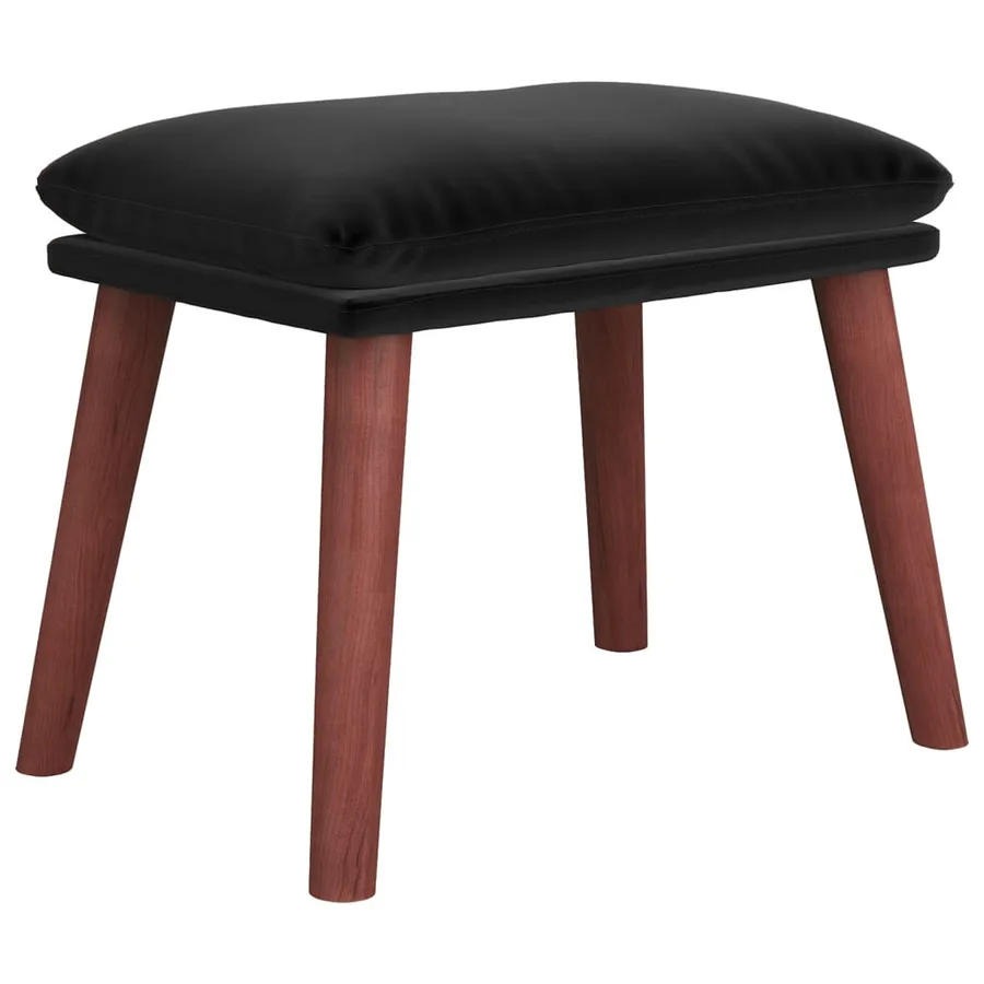Repose-pied Noir 45x29,5x35 cm Velours - 2