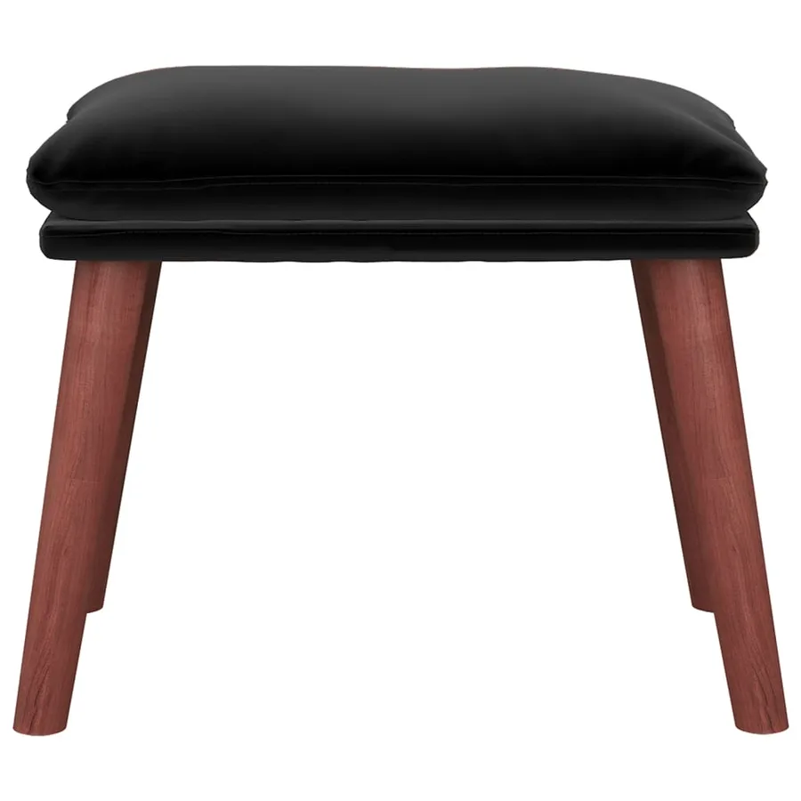 Repose-pied Noir 45x29,5x35 cm Velours - 3