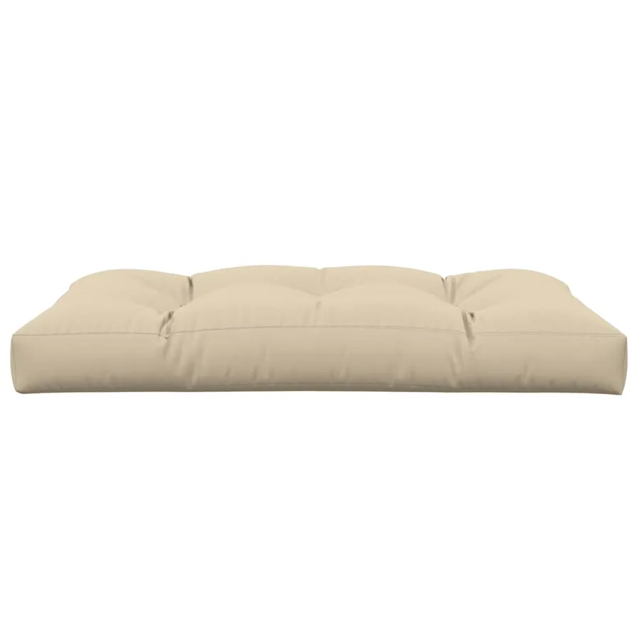 Coussin de palette beige 120x80x12 cm tissu - 4