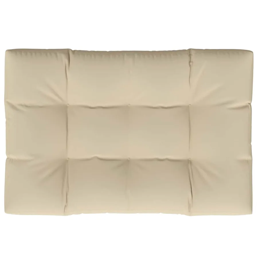 Coussin de palette beige 120x80x12 cm tissu - 6