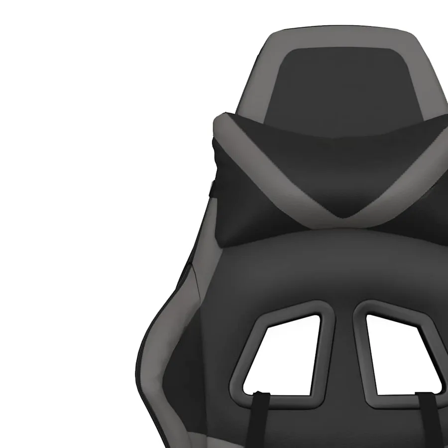 Chaise de jeu de massage Noir et gris Similicuir - 11