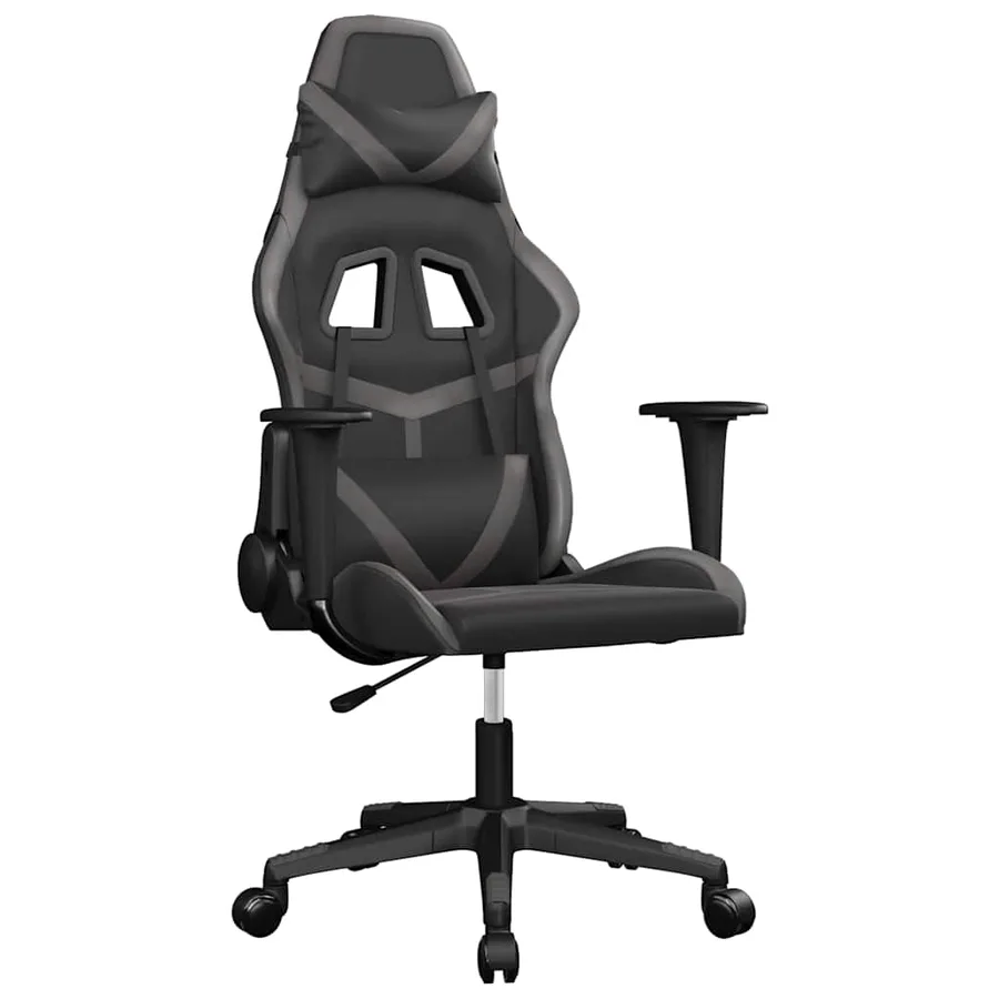 Chaise de jeu de massage Noir et gris Similicuir - 2