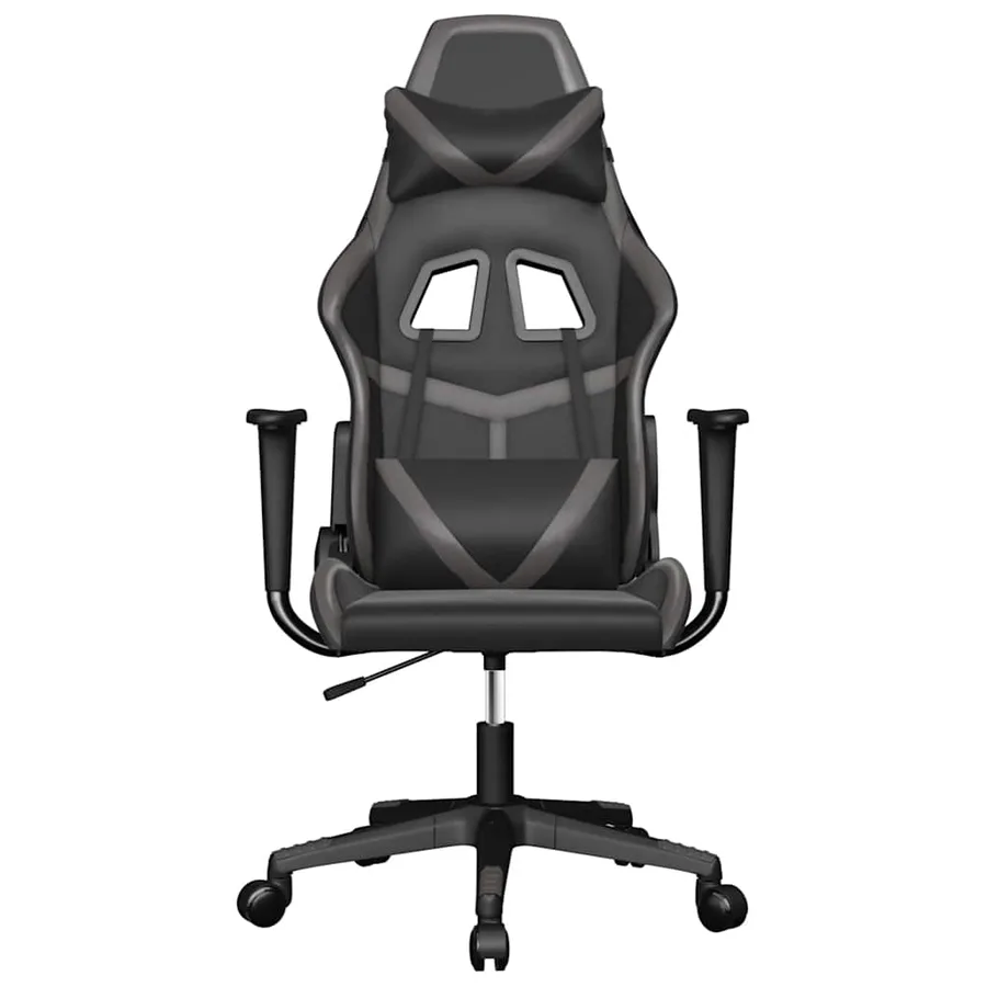 Chaise de jeu de massage Noir et gris Similicuir - 3