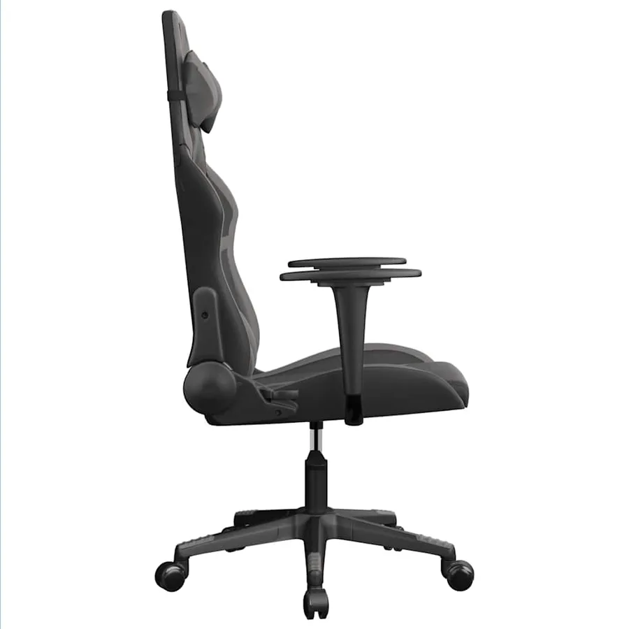 Chaise de jeu de massage Noir et gris Similicuir - 4
