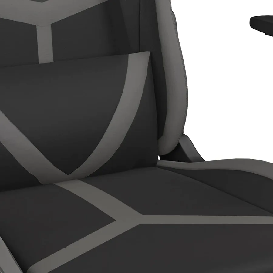 Chaise de jeu de massage Noir et gris Similicuir - 8