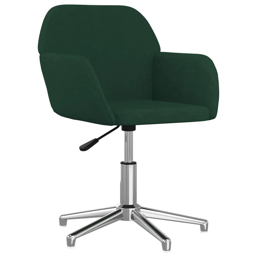 Chaises pivotantes à manger lot de 2 vert foncé tissu - 3