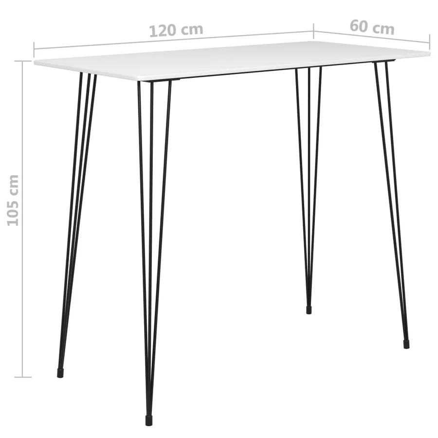 Ensemble de bar 5 pcs Blanc et gris - 12