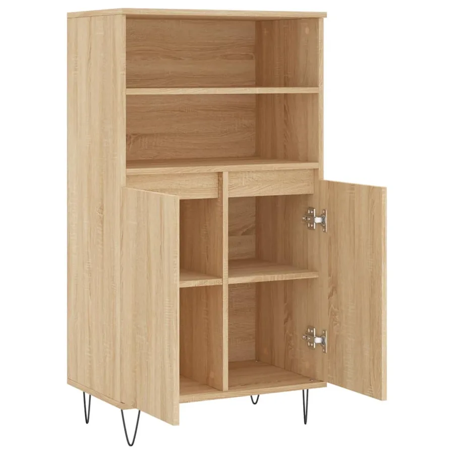 Buffet haut Chêne sonoma 60x36x110 cm Bois d'ingénierie - 5