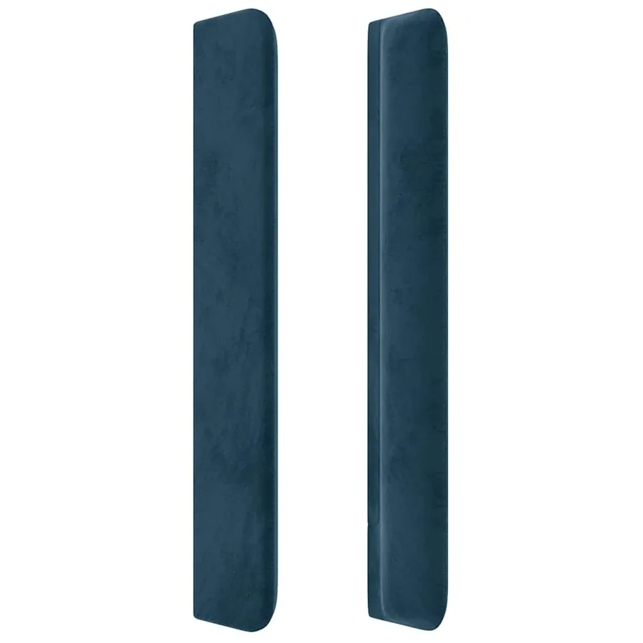 Tête de lit avec oreilles Bleu foncé 183x16x118/128 cm Velours - 4