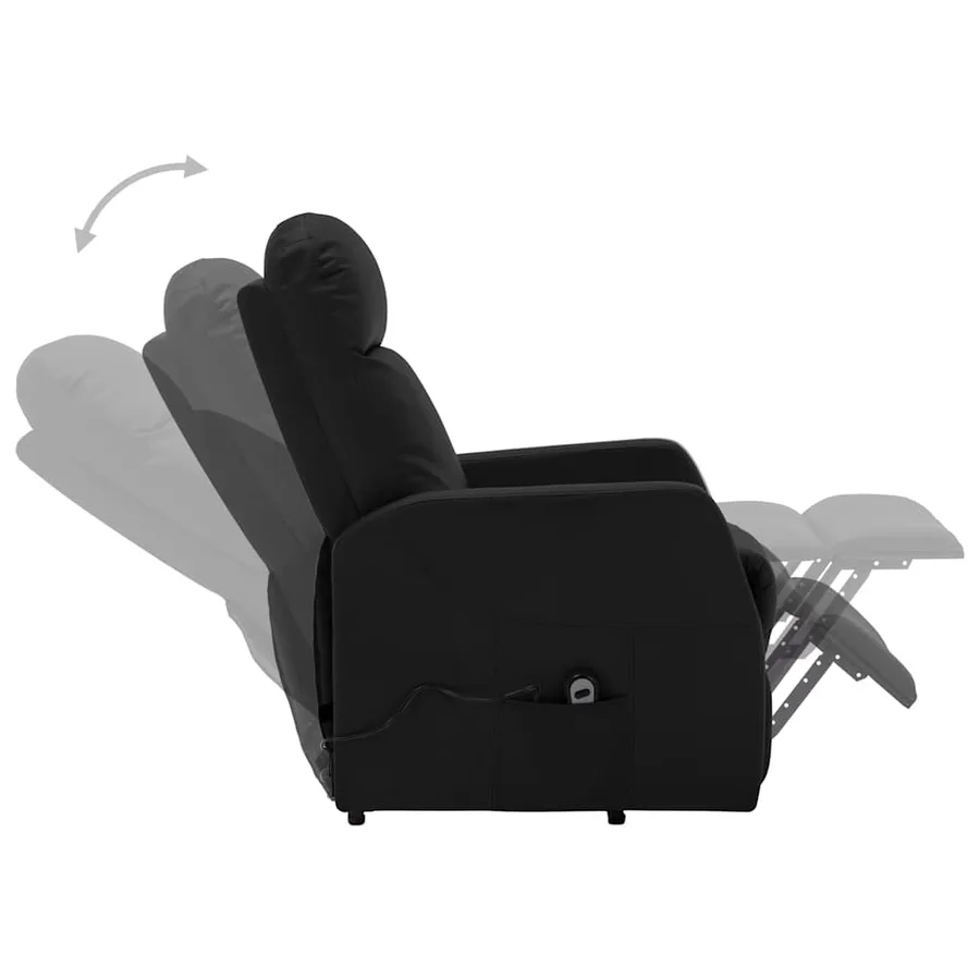 Fauteuil Noir Similicuir - 4