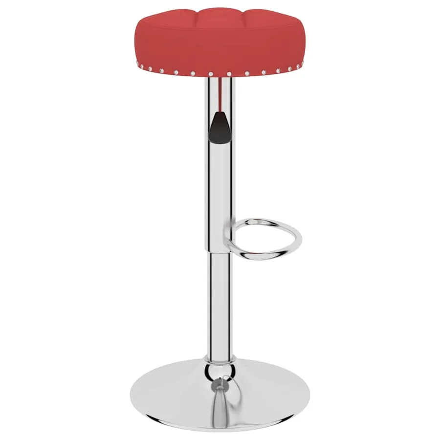 Tabourets de bar lot de 2 rouge bordeaux tissu - 4
