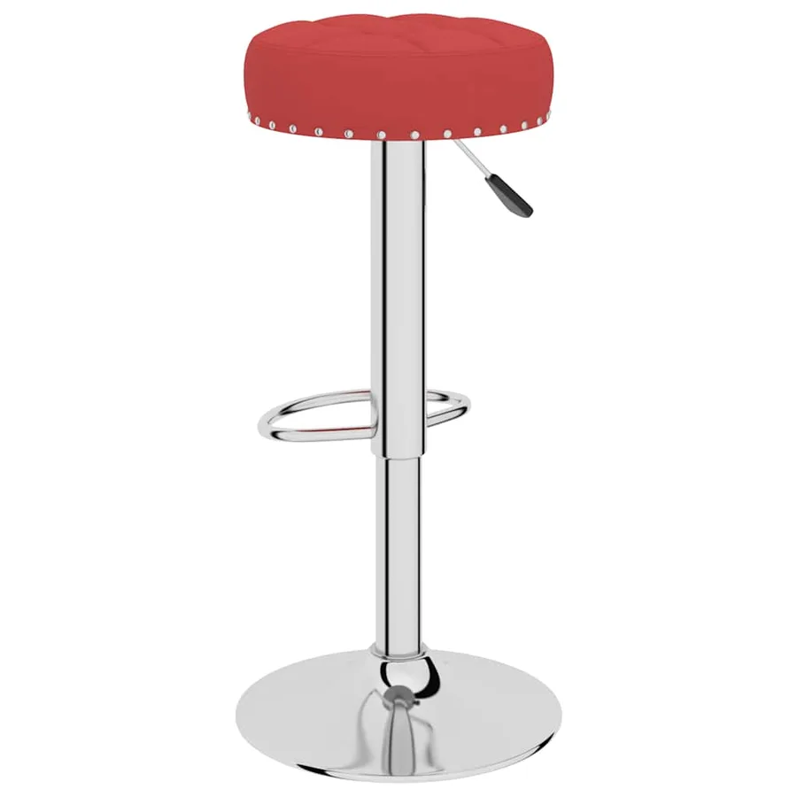 Tabourets de bar lot de 2 rouge bordeaux tissu - 5