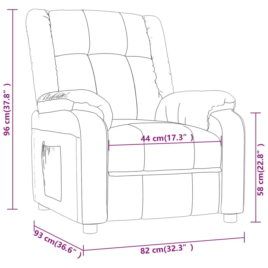 Fauteuil électrique de massage Taupe Tissu - 14