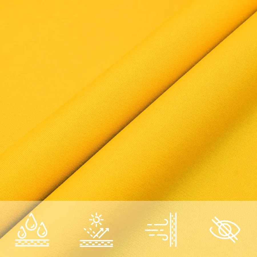 Voile de parasol tissu oxford triangulaire 2,5x2,5x3,5 m jaune - 8