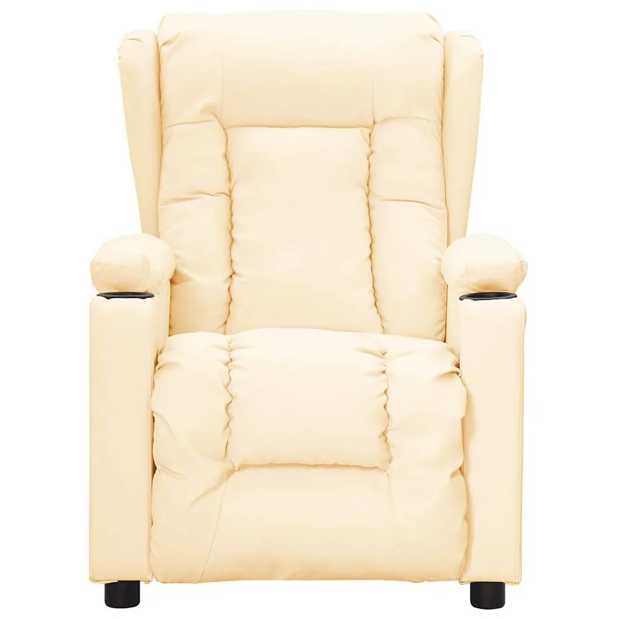 Fauteuil de massage Crème Similicuir - 2