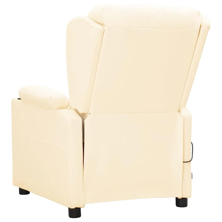 Fauteuil de massage Crème Similicuir - 3