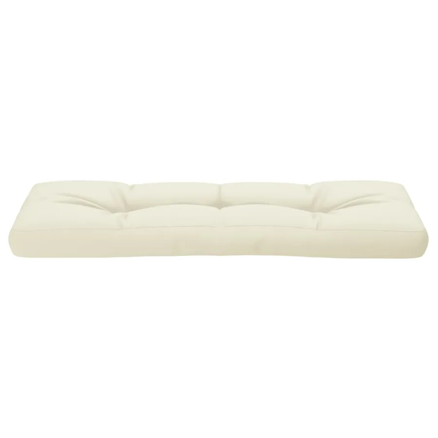 Coussin de palette crème 120x40x12 cm tissu - 5