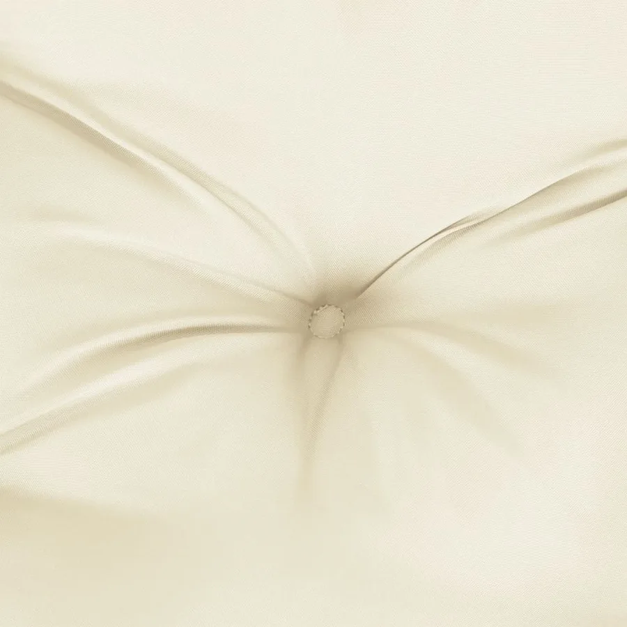 Coussin de palette crème 120x40x12 cm tissu - 7