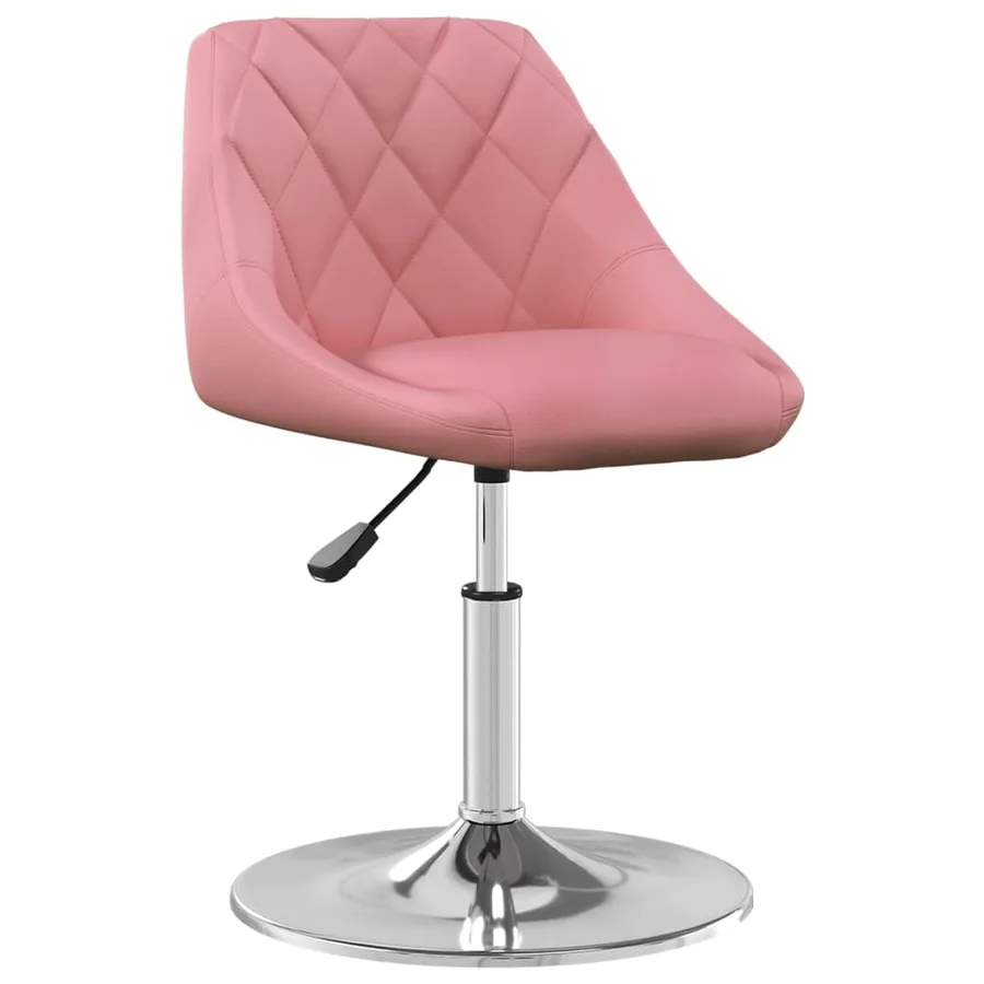 Chaises à manger pivotantes lot de 4 Rose Velours - 2