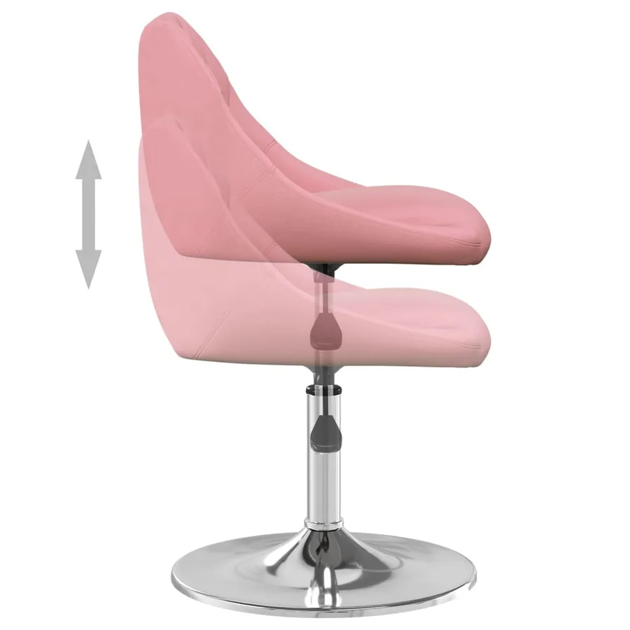 Chaises à manger pivotantes lot de 4 Rose Velours - 6