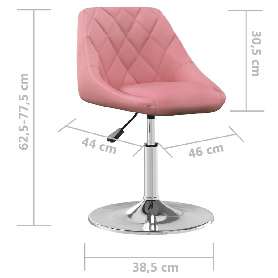 Chaises à manger pivotantes lot de 4 Rose Velours - 8