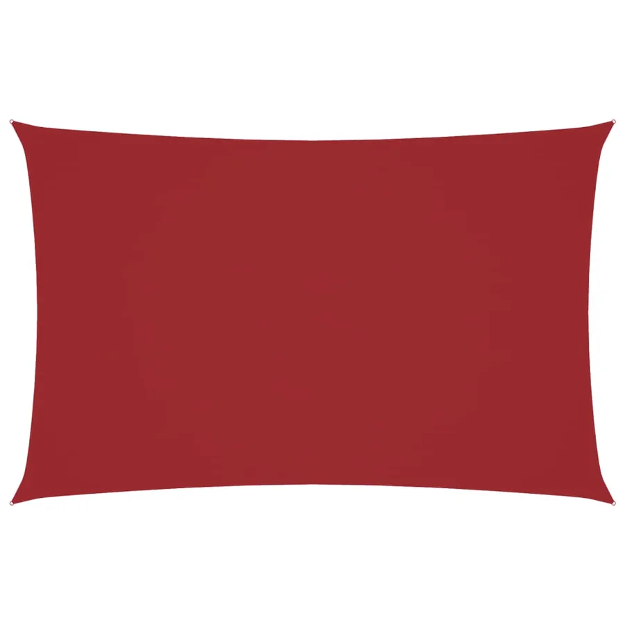 Voile de parasol tissu oxford rectangulaire 5x8 m rouge - 2
