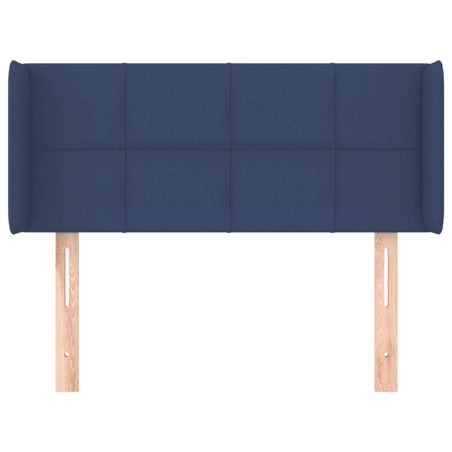 Tête de lit avec oreilles Bleu 93x16x78/88 cm Tissu - 3