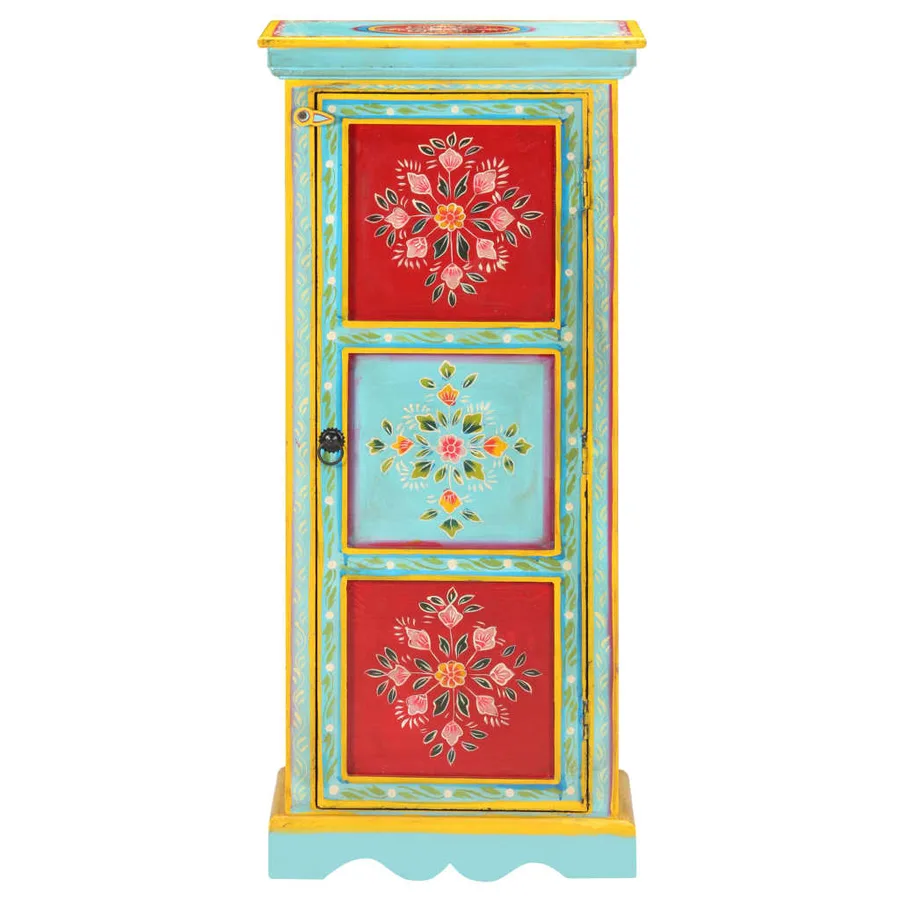 Buffet peint à la main 40x30x90 cm Bois de manguier solide - 3