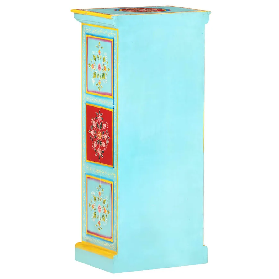 Buffet peint à la main 40x30x90 cm Bois de manguier solide - 5