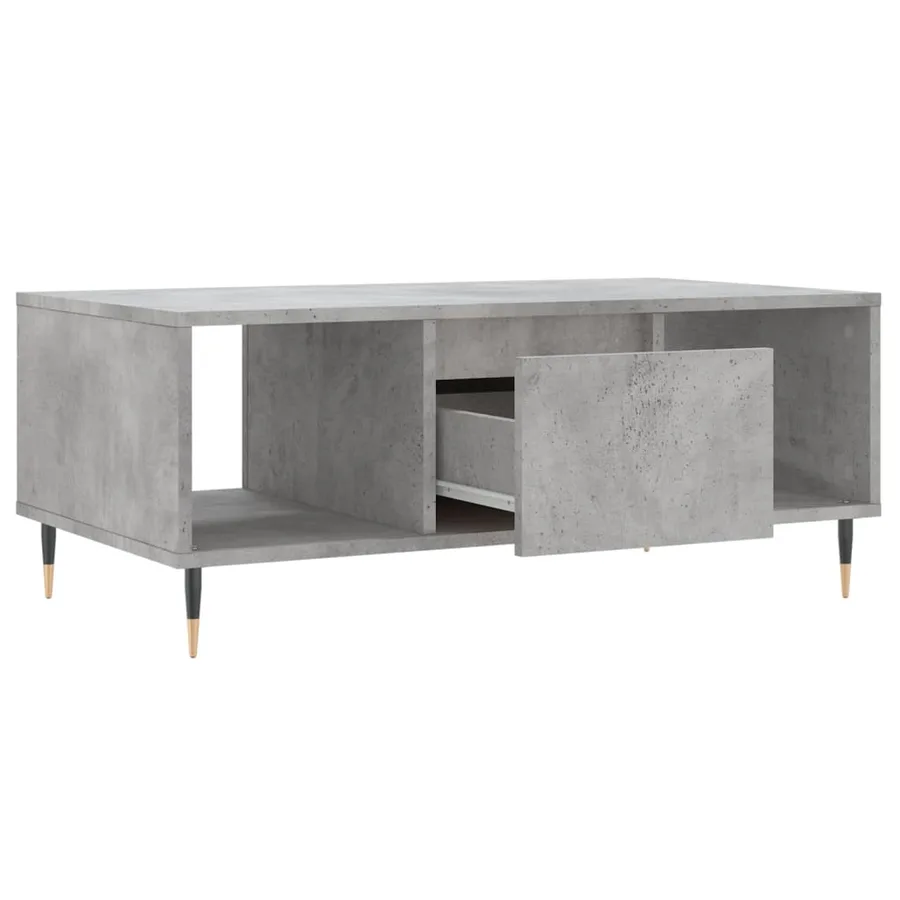 Table basse Gris béton 90x50x36,5 cm Bois d'ingénierie - 6