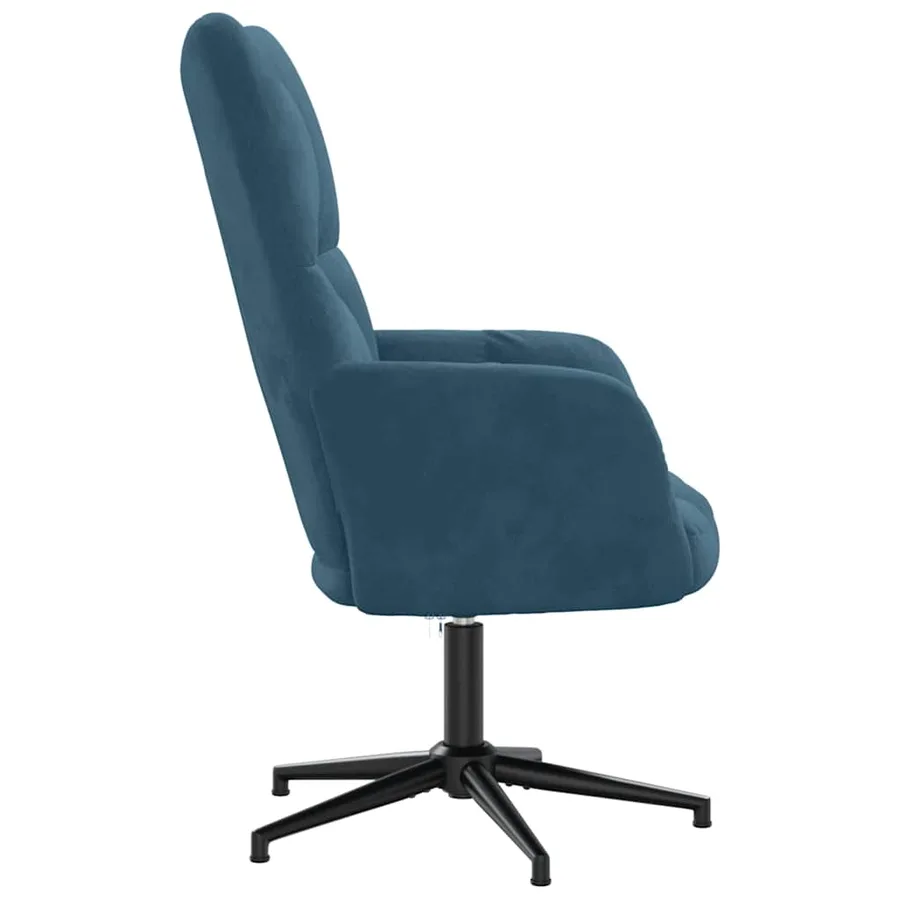 Chaise de relaxation Bleu Velours - 4