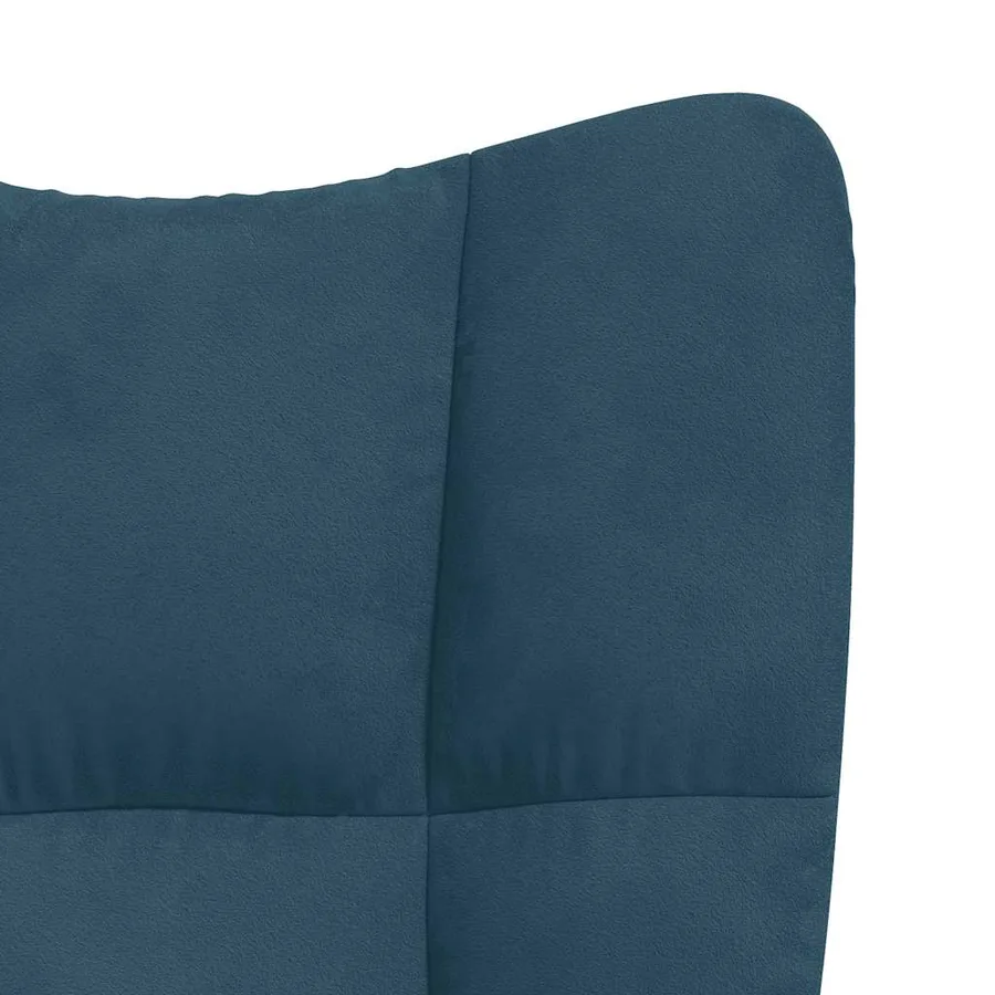 Chaise de relaxation Bleu Velours - 6