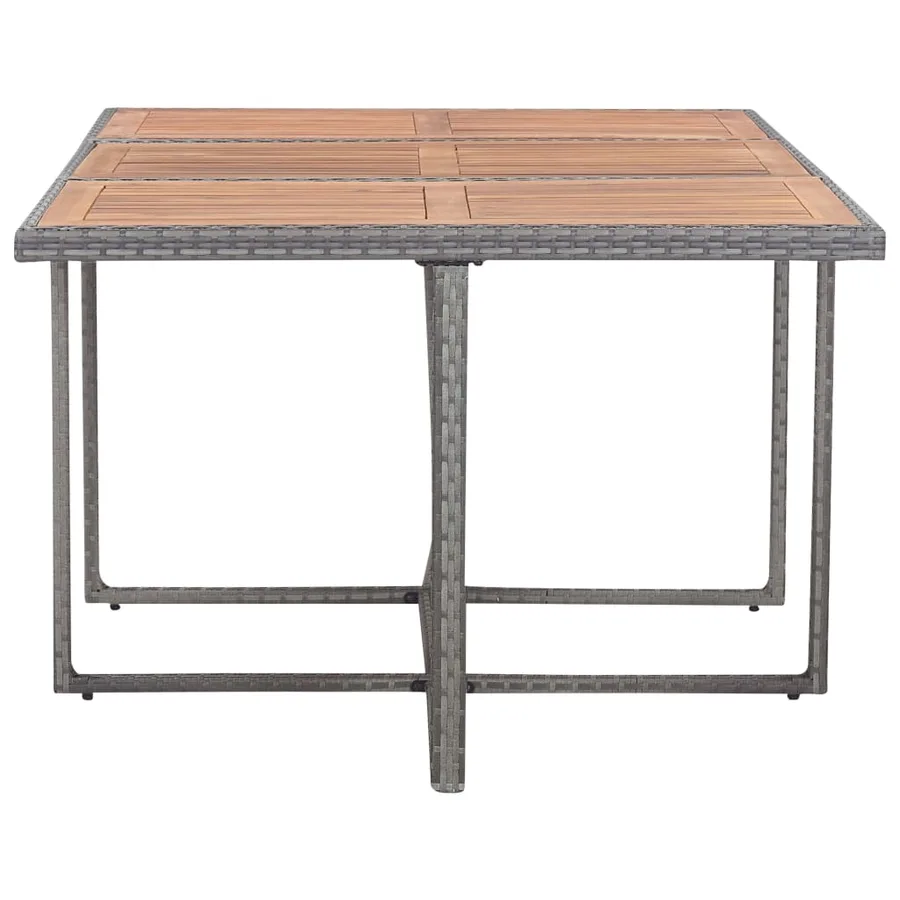 Salon de jardin 11 pcs Résine tressée bois d'acacia Anthracite - 5