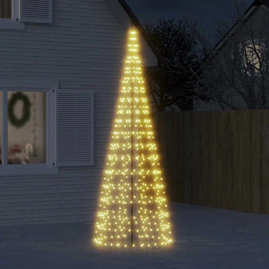 Sapin de Noël à LED 550 LED blanc 300 cm