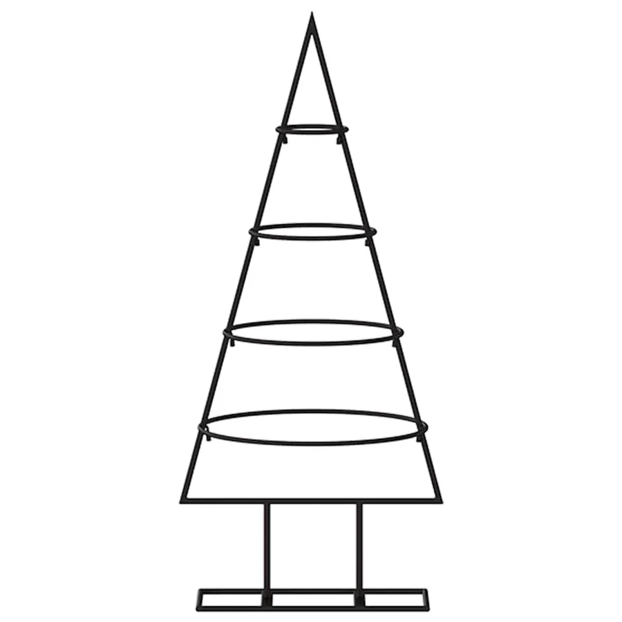 Arbre de Noël en métal pour décoration noir 60 cm - 3