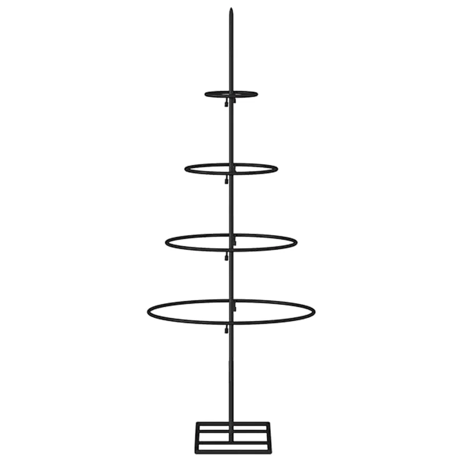 Arbre de Noël en métal pour décoration noir 60 cm - 4