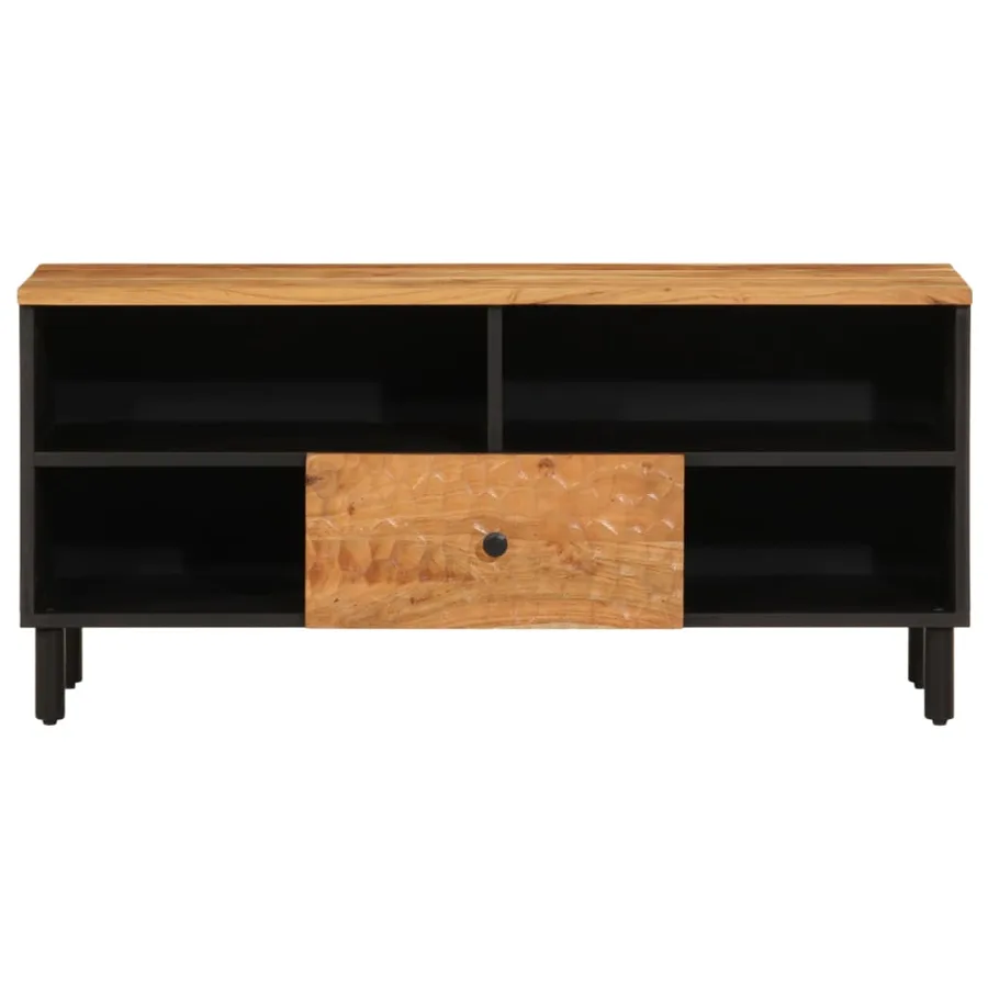 Meuble TV 100x33x46 cm bois d'acacia solide - 5