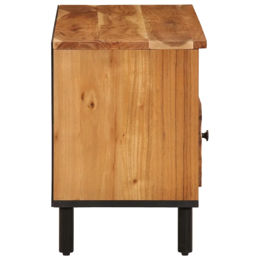 Meuble TV 100x33x46 cm bois d'acacia solide - 6