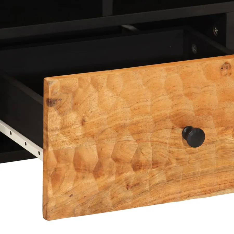 Meuble TV 100x33x46 cm bois d'acacia solide - 9